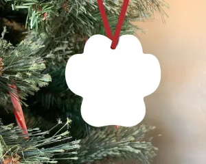 ROTD Sublimation Blank Ornament - 2 Sided - 3.5" Dog Paw