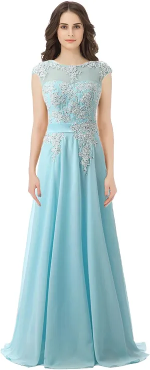 Sarahbridal Women's Tulle Applique Prom Dresses Long 2022 Formal Evening Ball Gowns