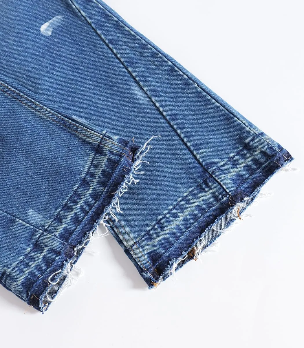 SHION7 Relaxed Bell Bottom Jeans for Men, Hip Hop Streetwear Flared Denim Pants, Men's Stylish Crafted Jean Trousers