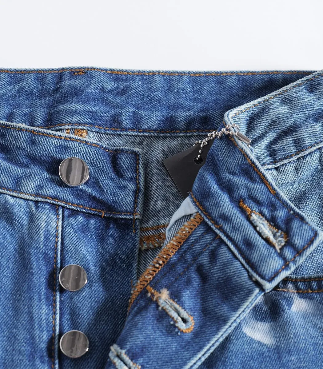 SHION7 Relaxed Bell Bottom Jeans for Men, Hip Hop Streetwear Flared Denim Pants, Men's Stylish Crafted Jean Trousers