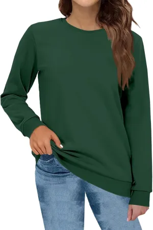 slqdgmryz Crew Neck Sweatshirts Women Preppy Fleece Y2k Hoodie Oversized Crewneck Sweatshirt Cute Winter Clothes Outfits