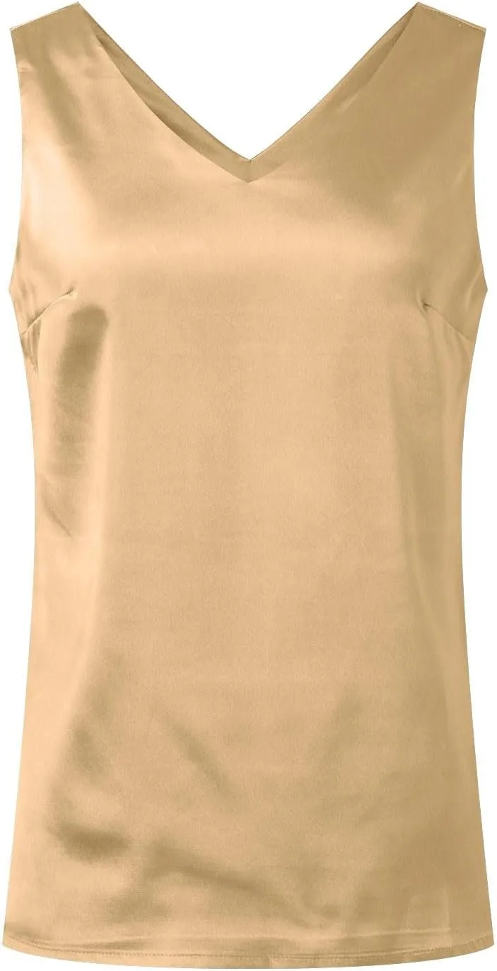 Summer Tank Tops for Women 2025 V Neck Casual Cami Sleeveless Camisole Blouses Summer Basic Tank Shirt