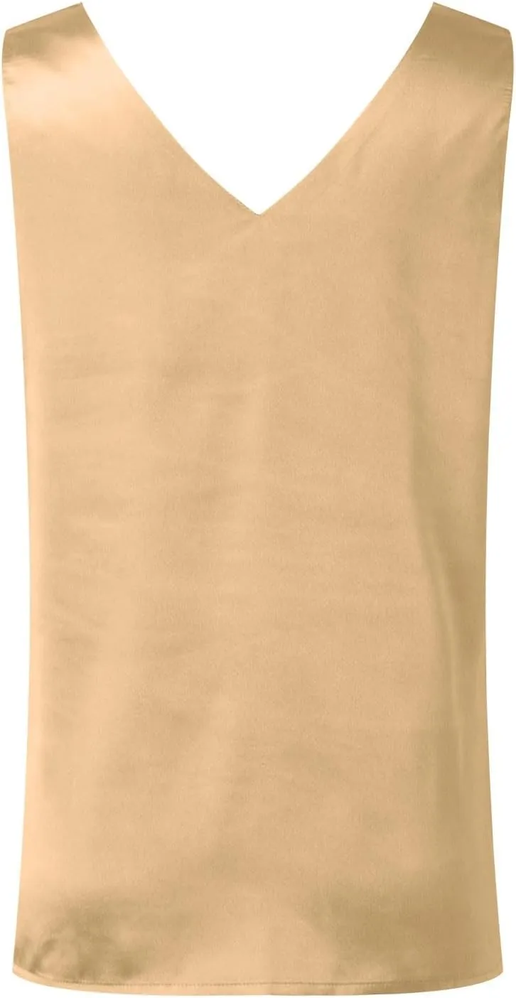 Summer Tank Tops for Women 2025 V Neck Casual Cami Sleeveless Camisole Blouses Summer Basic Tank Shirt