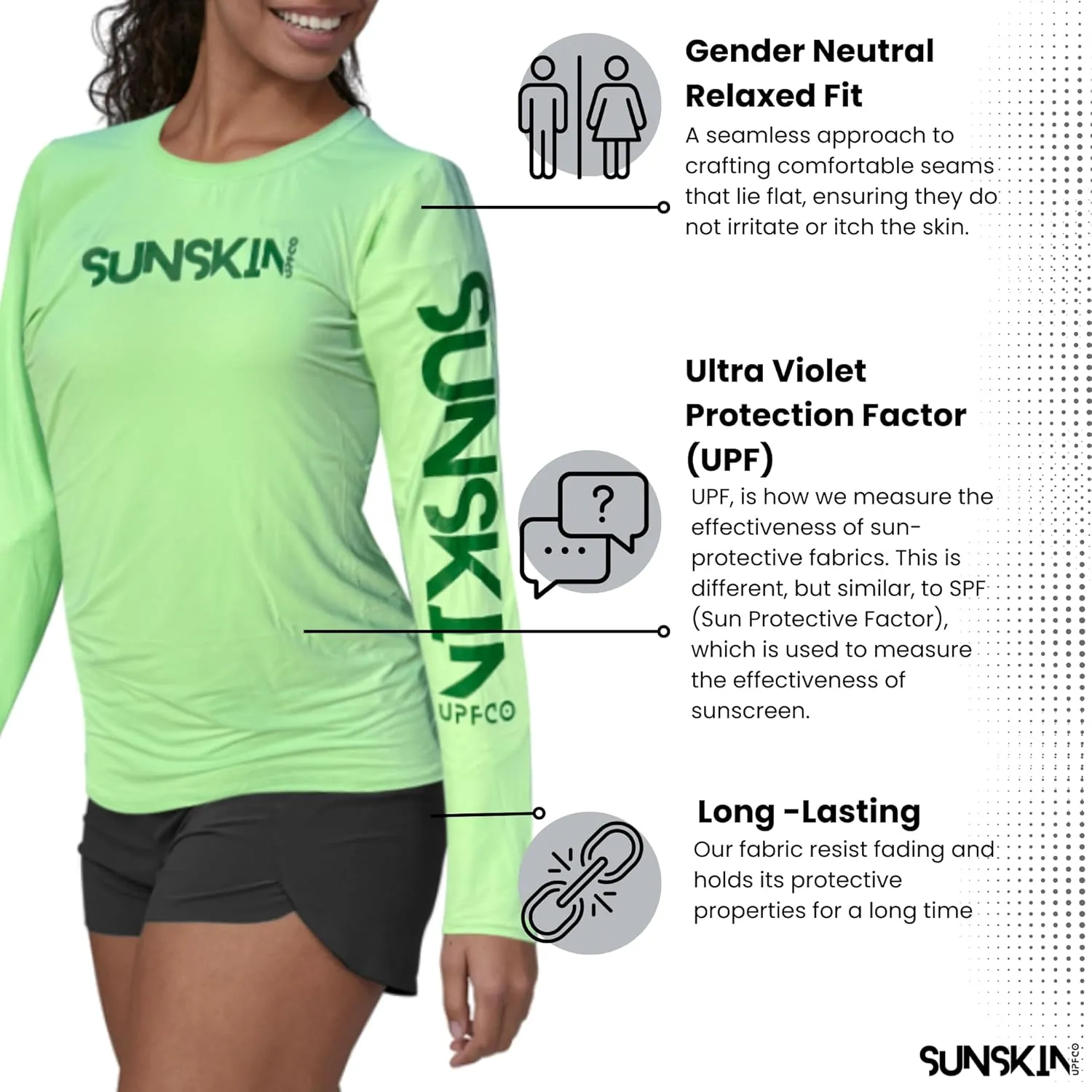 SUNSKIN Women's UPF 50 Long Sleeve Swim Shirt Rash Guard Quick Dry Lightweight