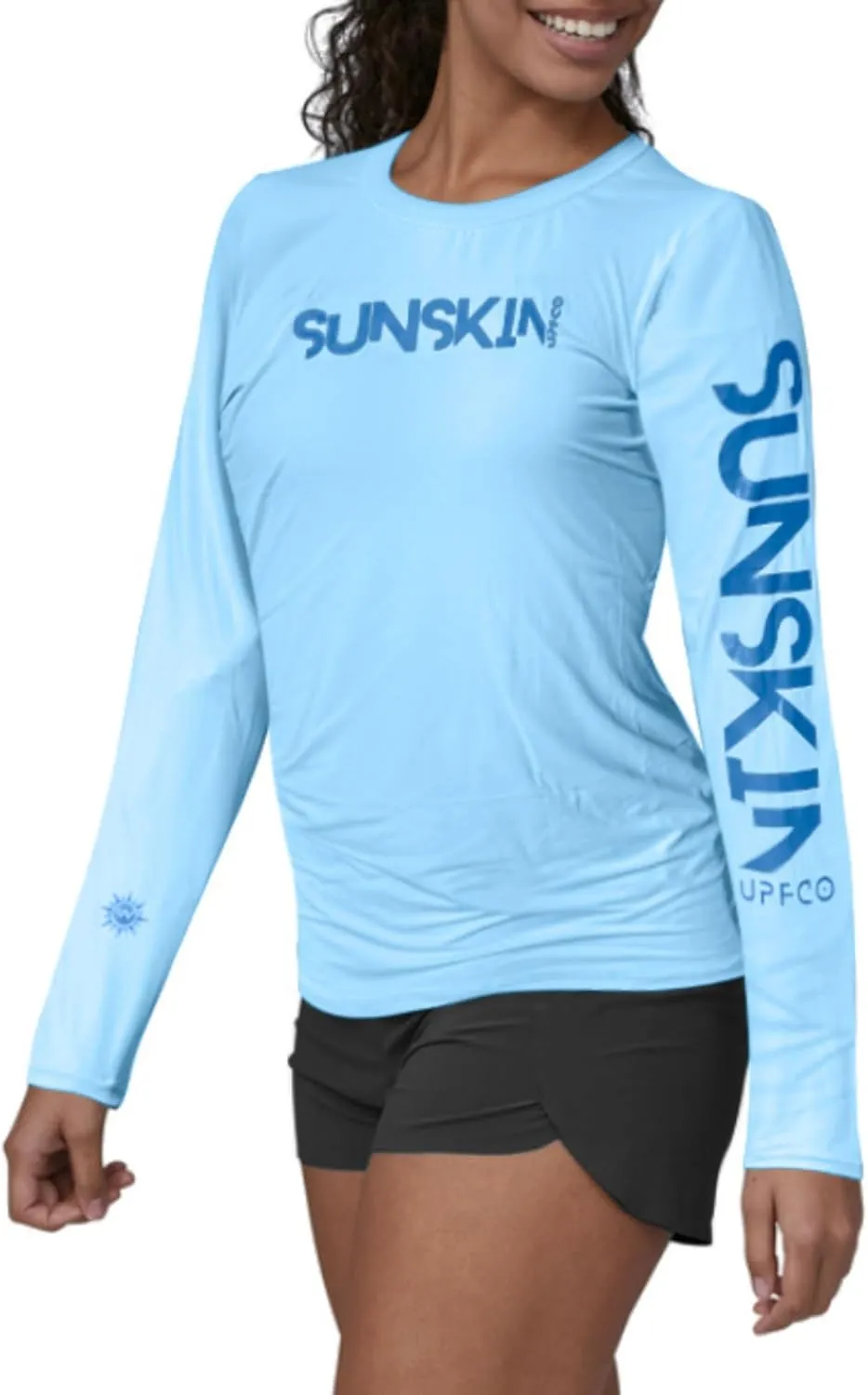 SUNSKIN Women's UPF 50 Long Sleeve Swim Shirt Rash Guard Quick Dry Lightweight