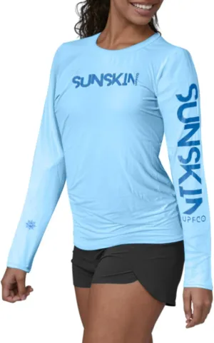 SUNSKIN Women's UPF 50 Long Sleeve Swim Shirt Rash Guard Quick Dry Lightweight