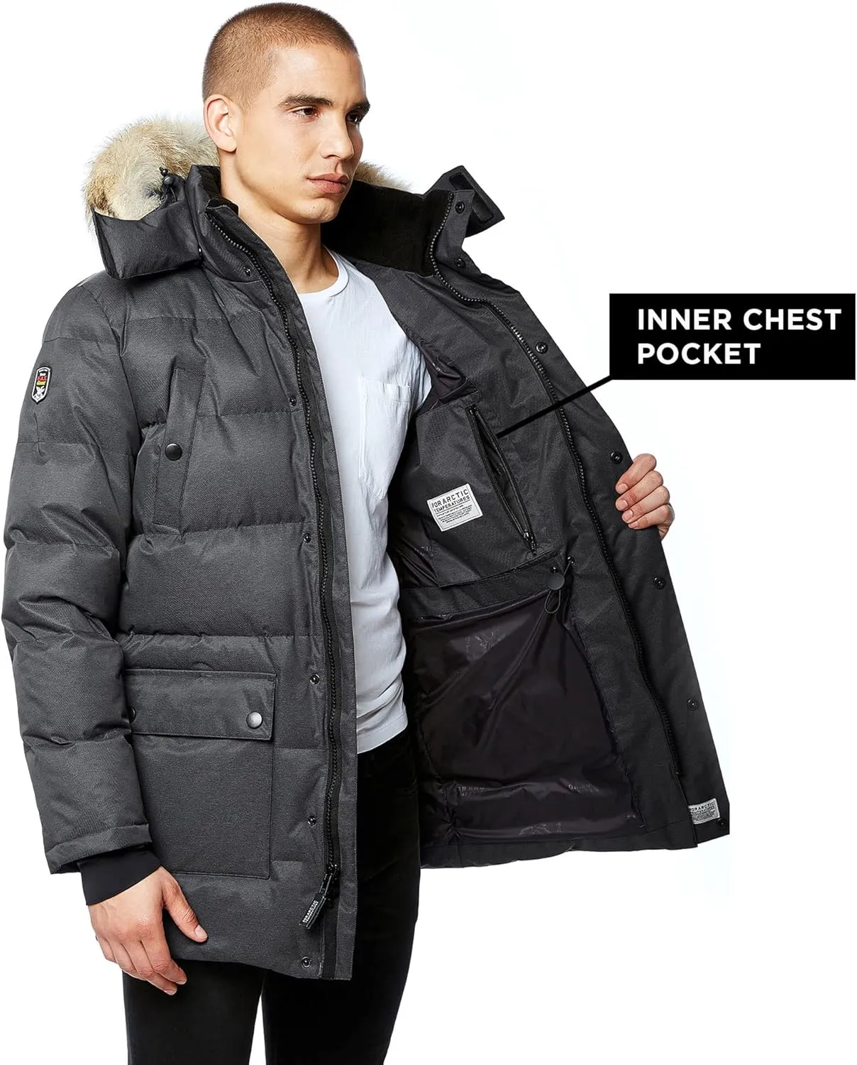 Triple F.A.T. Goose Men's Colburn - Parka Jacket Men - Men's Coat Winter - Winter Jackets For Men - Puffer Jacket Men