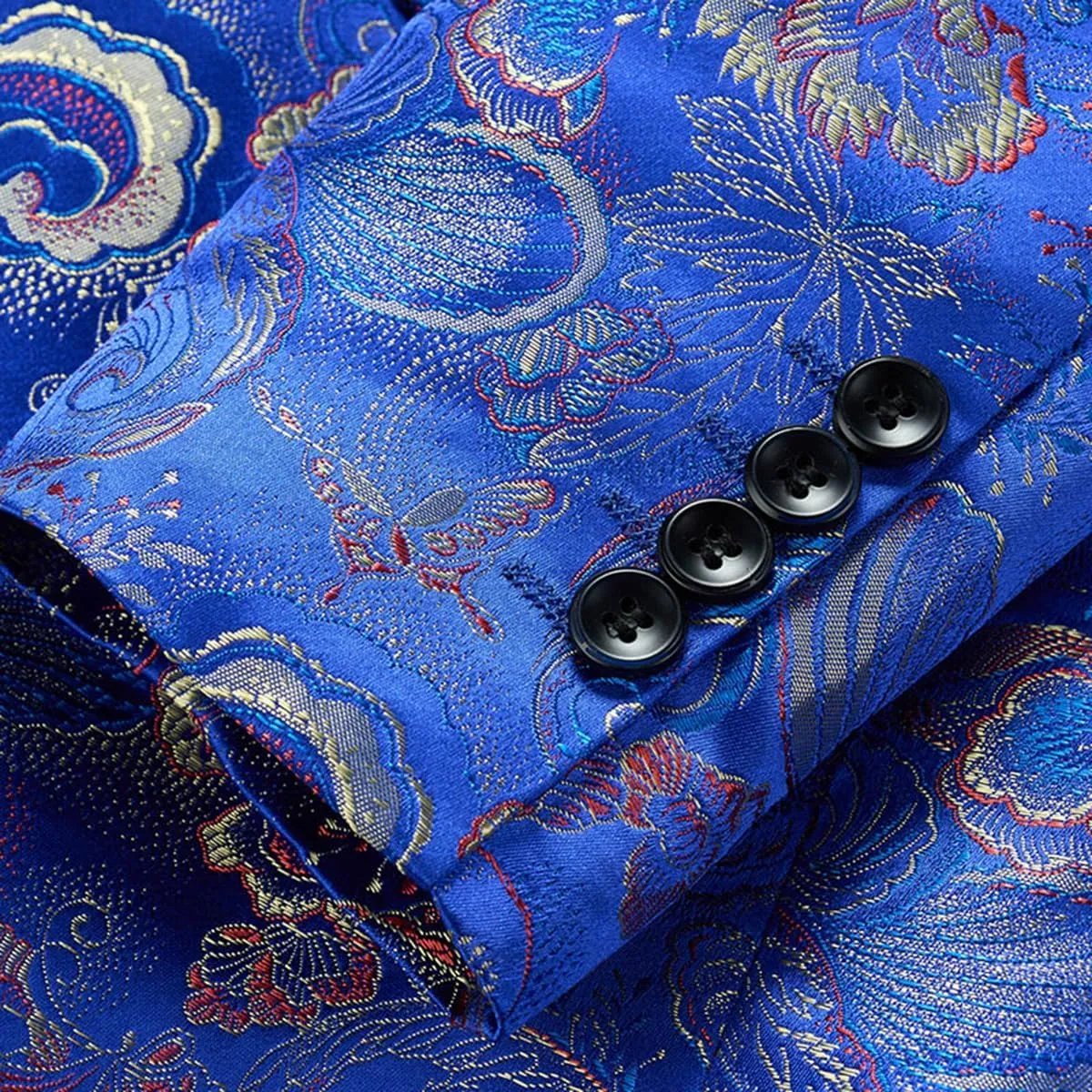 UNINUKOO Blazer for Men Paisley Dress Suit Jacket Funky Casual Floral Blazer Jacket Dinner Sport Coat