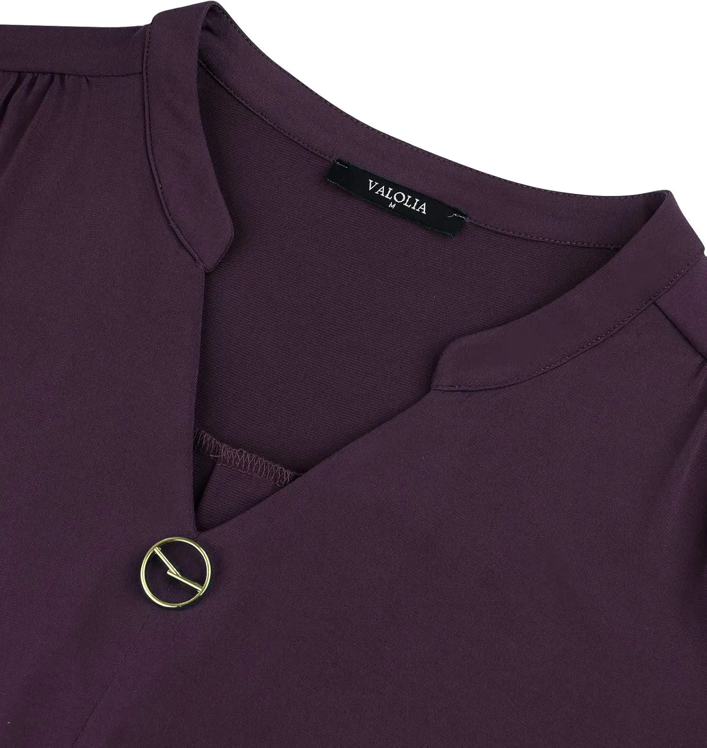 VALOLIA Womens Tops 3/4 Sleeve Shirts V Neck Blouses Dressy Casual Tunic Tops M-XXL
