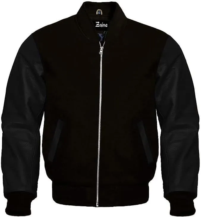 Varsity Women's Baseball Letterman Bomber Uniform Multiy Wool & Genuine Leather Sleeves Jacket