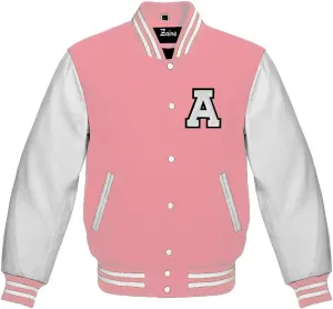 Varsity Women's Baseball Letterman Bomber Uniform Multiy Wool & Genuine Leather Sleeves Jacket