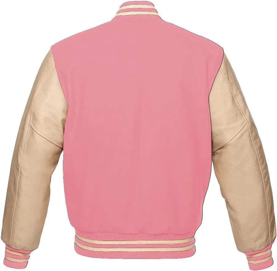 Varsity Women's Baseball Letterman Bomber Uniform Multiy Wool & Genuine Leather Sleeves Jacket