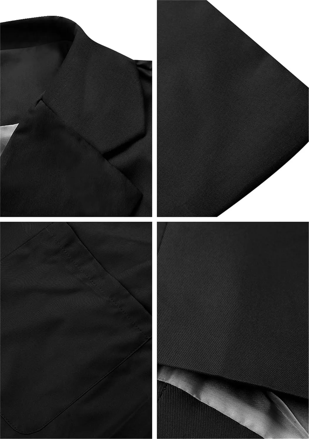 Women's Business Solid Color Blazer Long Sleeve Work Office Jacket Lapel Cardigans with Pockets