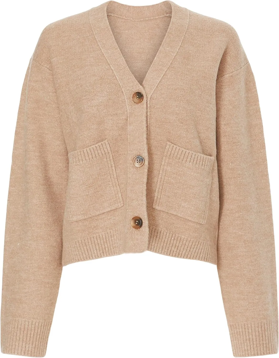 Women's Cropped V-Neck Cardigan