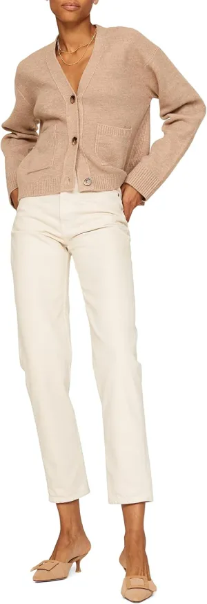 Women's Cropped V-Neck Cardigan