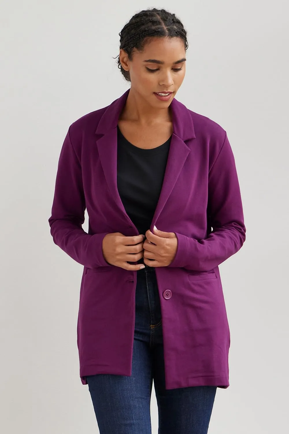 Women's Organic Relaxed Knit Blazer