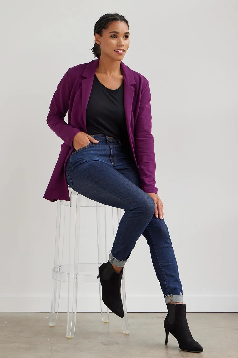 Women's Organic Relaxed Knit Blazer