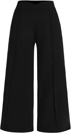 Women's Plus Size Pants Wide Leg High Elastic Waist Loose Fit Elegant Dress Pants