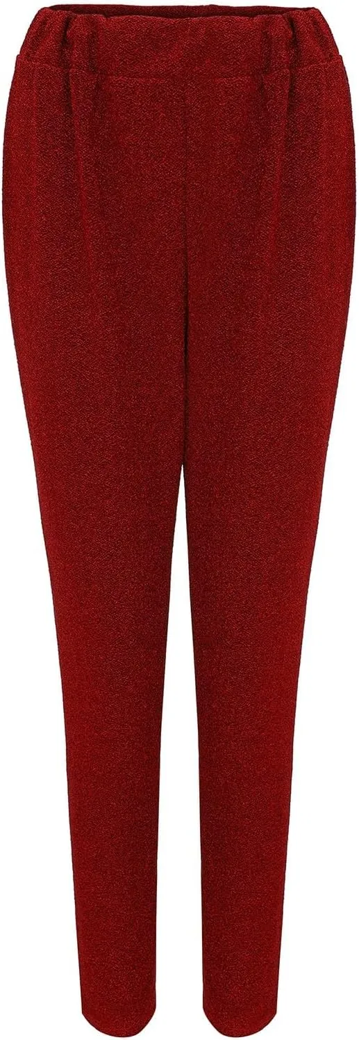 Women's Wide Leg Pants Women's High Waisted Sequin Loose Drape Wide Leg Pants Fashion Casual Bling Glitter Trousers