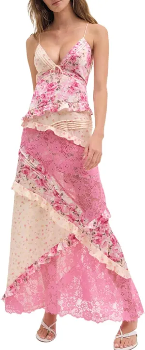 Y2k Women Boho Floral Maxi Dress Flower Ruffle Sexy Backless Sleeveless Flowy Tiered Long Sundress Summer Party