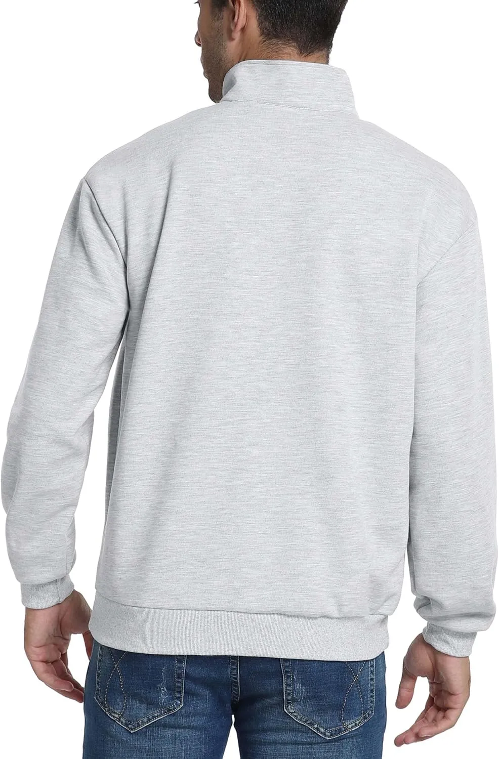 ZAFUL Men's Long Sleeve Color Spliced Polo Collar Sweatshirts Casual Lightweight Pullover Hoodies