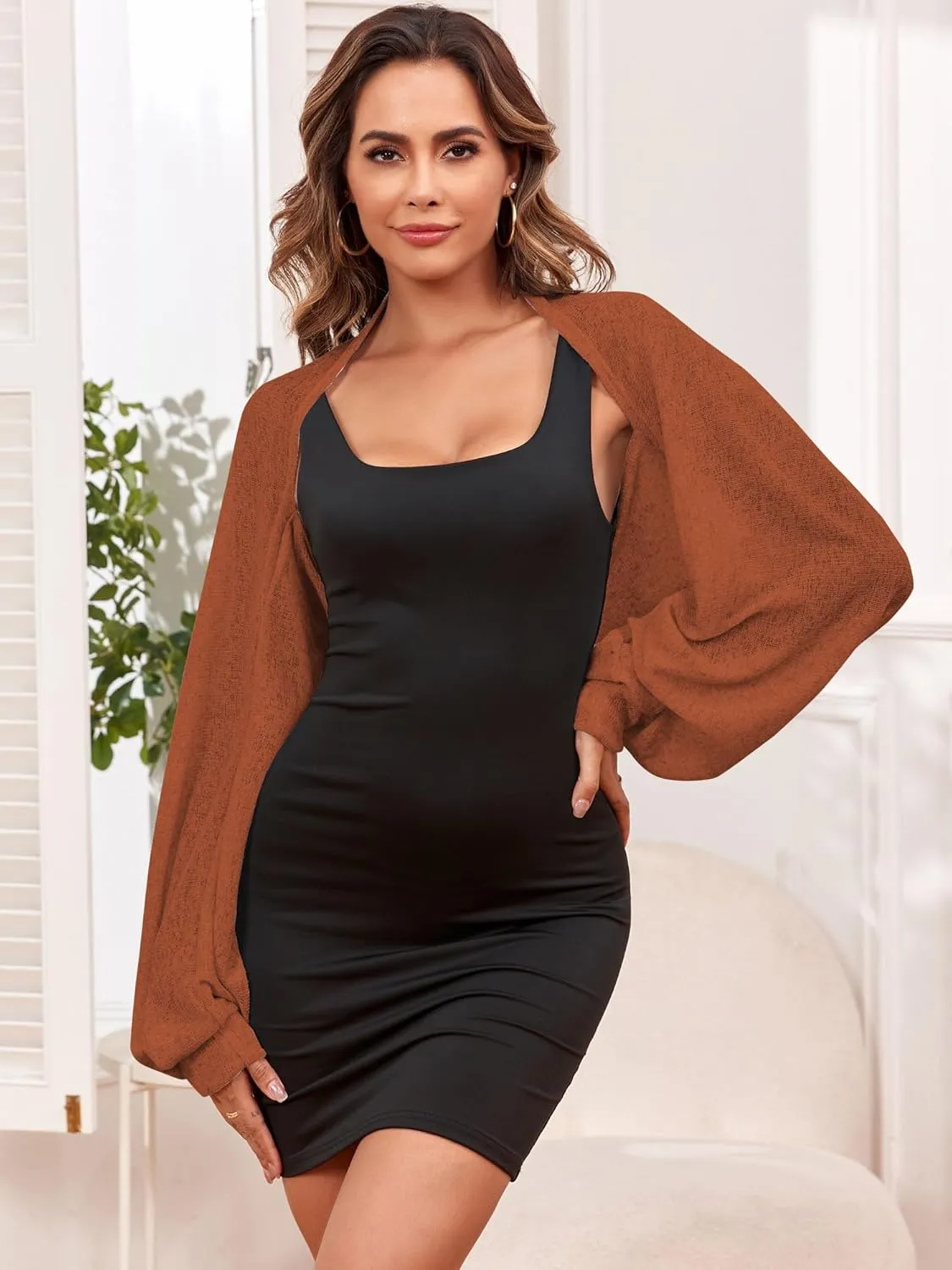 ZAFUL Women's Sheer Shrug Y2K Long Sleeve Cardigans 2025 Irregular Tie Front Bolera