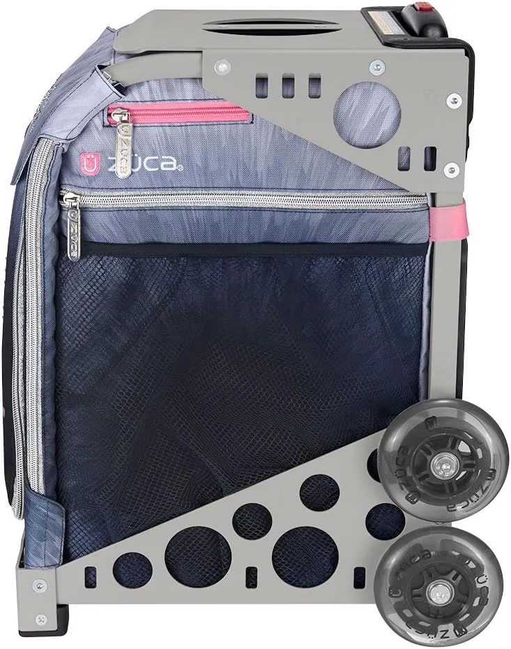 ZCA Sport Ice Dreamz Lux Rolling Bag with Gray Frame (flashing wheels)