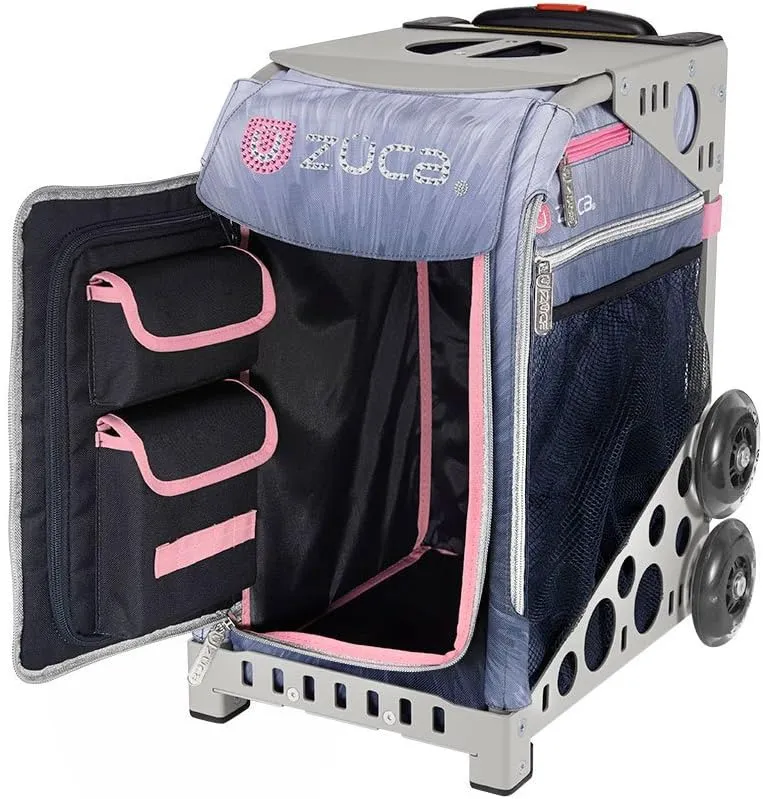 ZCA Sport Ice Dreamz Lux Rolling Bag with Gray Frame (flashing wheels)