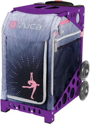 ZCA Sport Ice Dreamz Lux Rolling Bag with Purple Frame (flashing wheels)