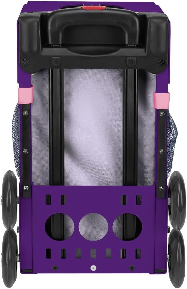 ZCA Sport Ice Dreamz Lux Rolling Bag with Purple Frame (flashing wheels)