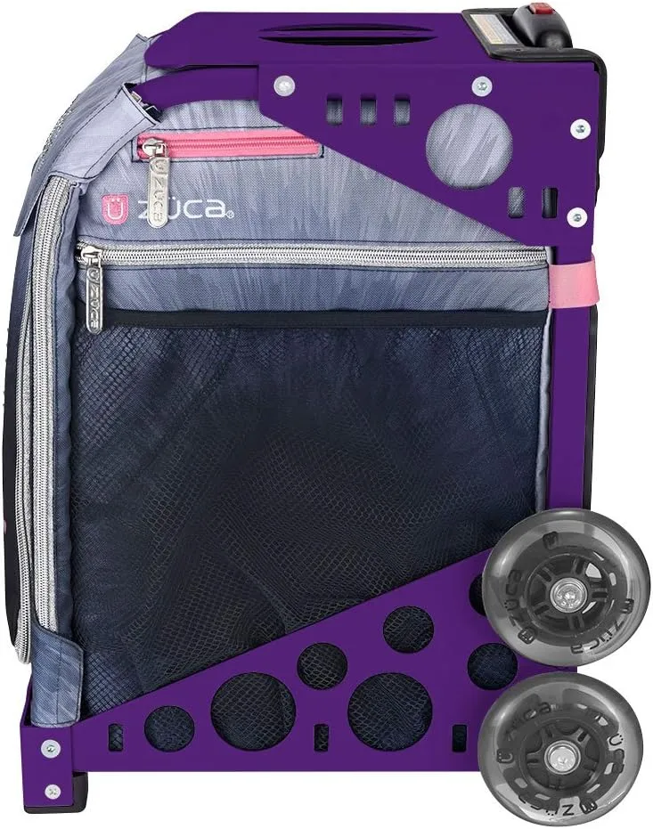 ZCA Sport Ice Dreamz Lux Rolling Bag with Purple Frame (flashing wheels)