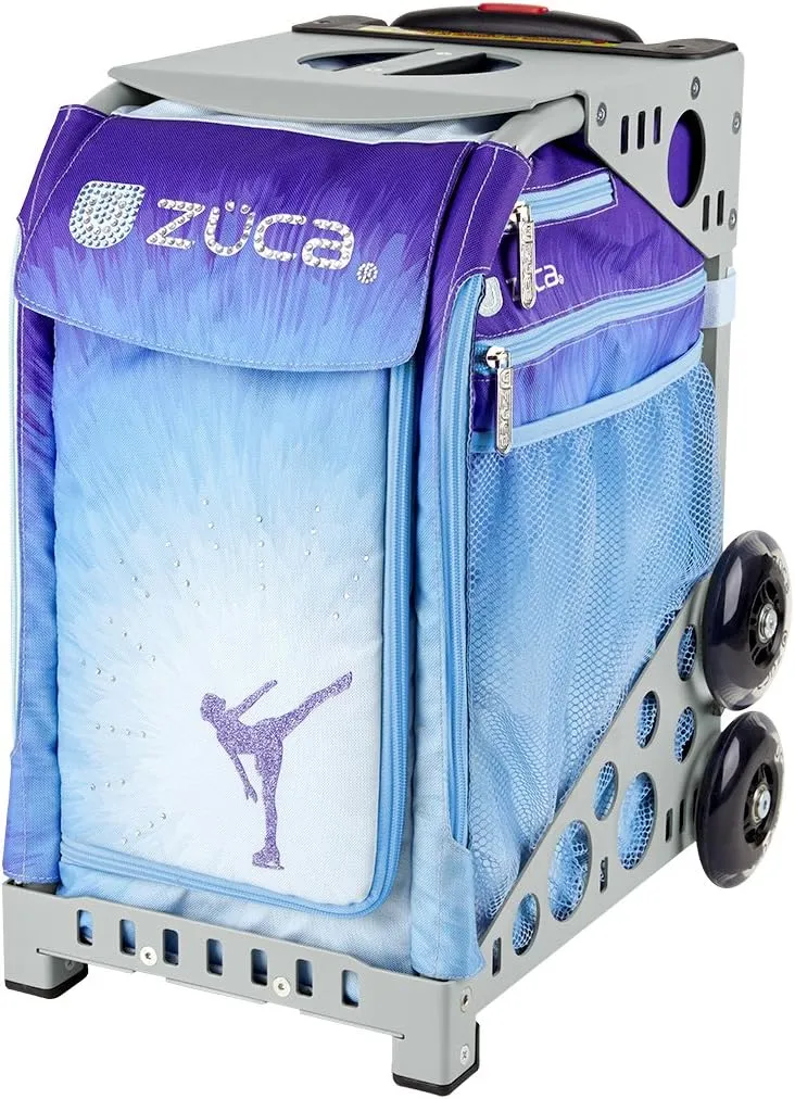 ZCA Sport Ice Dreamz Rolling Bag with Gray Frame (flashing wheels)